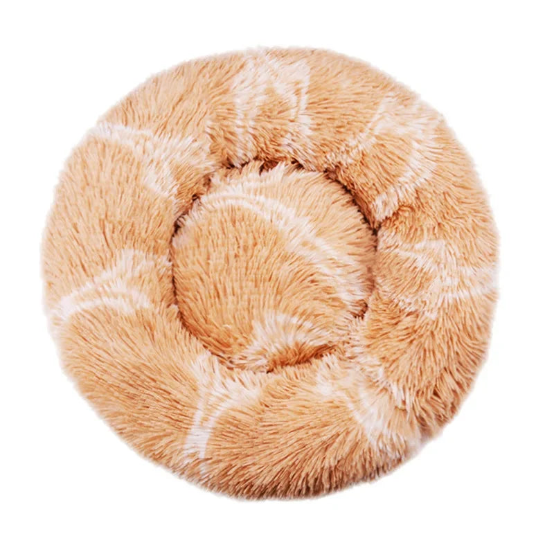 40-90cm Round Pet Bed for Large Dog Bed Super Soft Cat Bed Long Plush Dog House