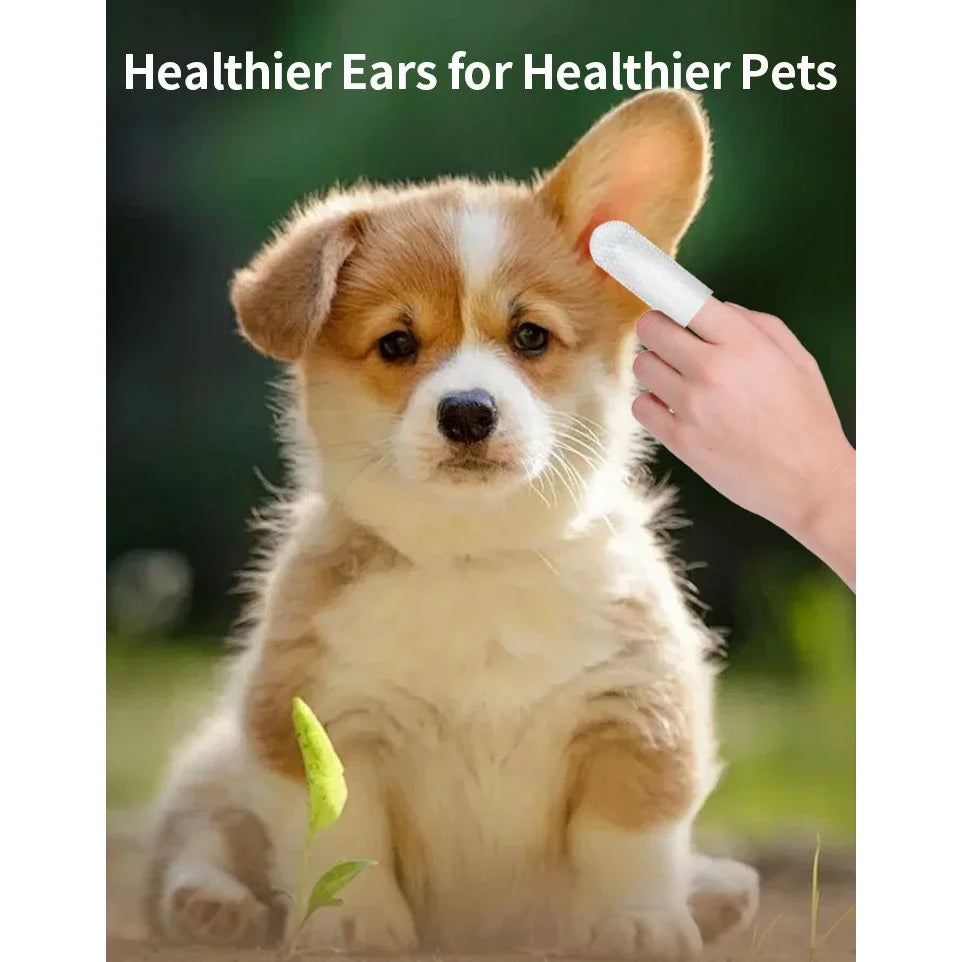 50 PCS Pet Cleaning Products Ear Cleaning Wipes Ear Care Fingertips