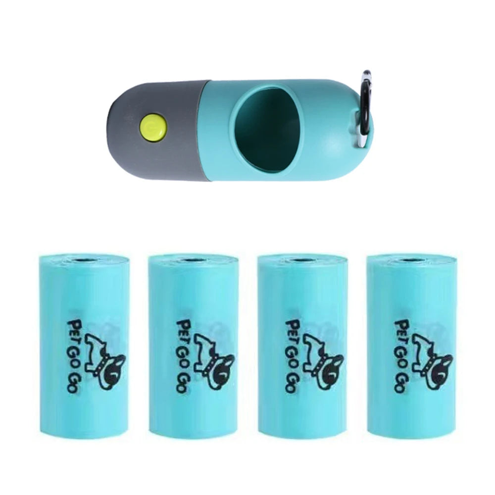 Pet Dog Poop Bag Dispenser with Hanging Hook Portable Travel Garbage Bags