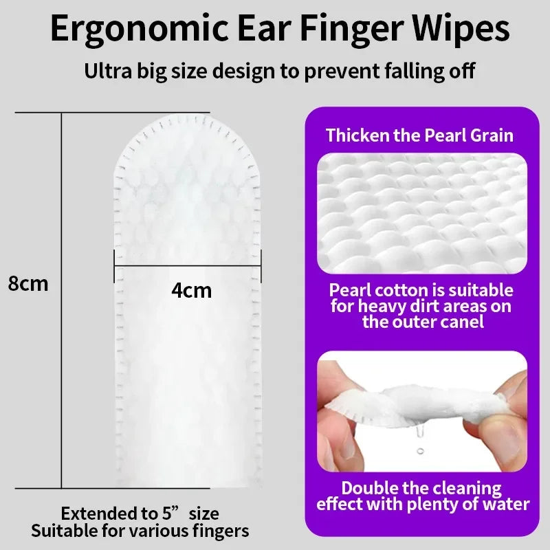 50 PCS Pet Cleaning Products Ear Cleaning Wipes Ear Care Fingertips