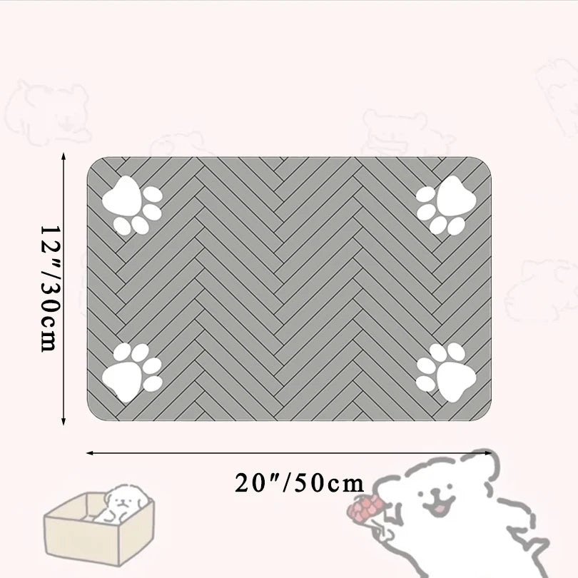 Pet Feeding Pet Placemat for Food and Water Bowl with Waterproof Rubber Backing