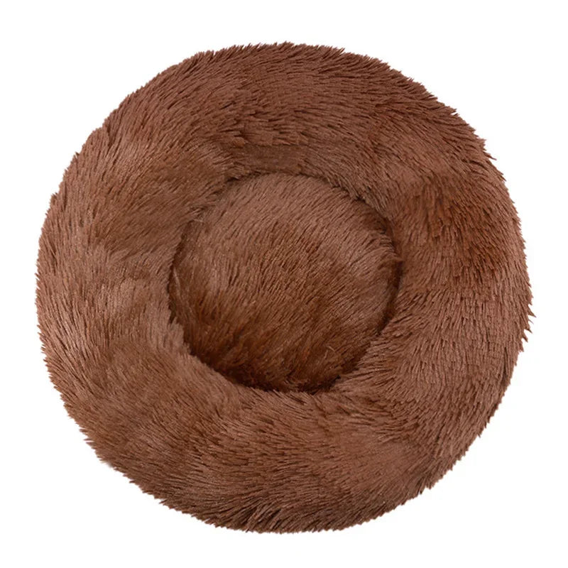 40-90cm Round Pet Bed for Large Dog Bed Super Soft Cat Bed Long Plush Dog House