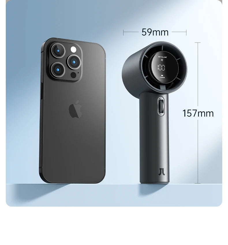 JISULIFEβ’ Mini Portable Fan β 100 Wind Speeds, LED Display & 5000mAh Power for Ultimate Outdoor Cooling for USA