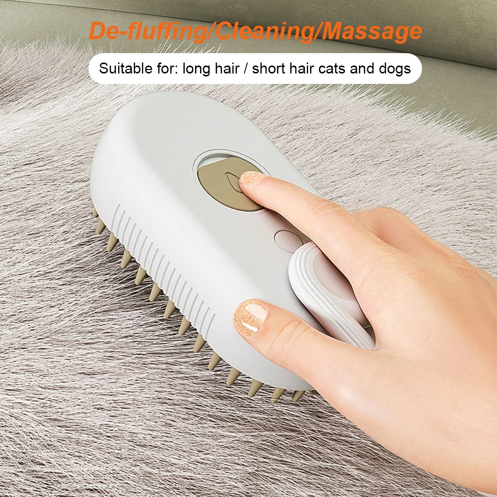 Cat & Dog Steamy Brush 3 in 1 Electric Spray Rechargeable Massage Comb