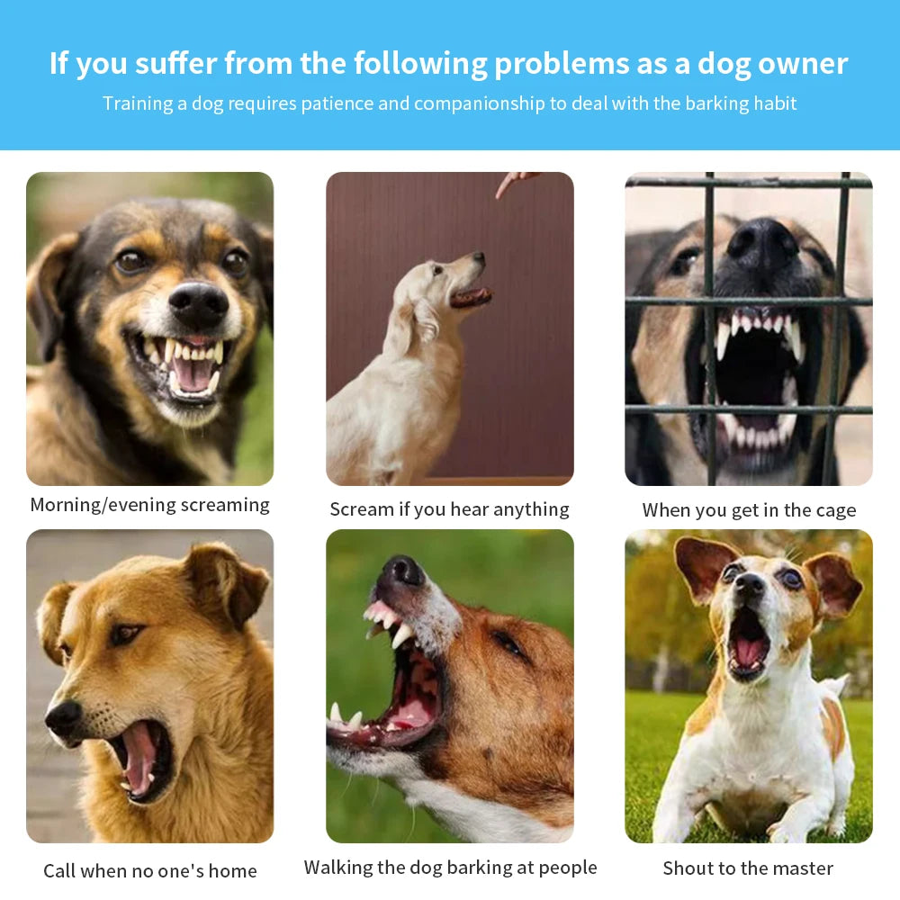 Automatic Dogs Training Collar Ultrasonic Pet Dog Anti Barking Stop Barking