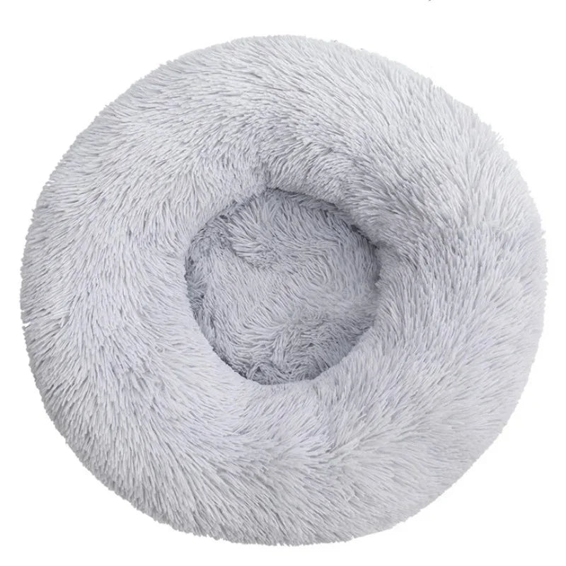 40-90cm Round Pet Bed for Large Dog Bed Super Soft Cat Bed Long Plush Dog House