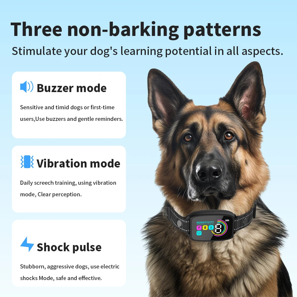 Automatic Dogs Training Collar Ultrasonic Pet Dog Anti Barking Stop Barking
