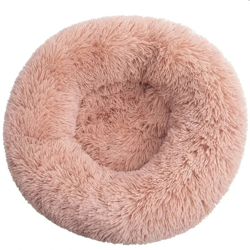 40-90cm Round Pet Bed for Large Dog Bed Super Soft Cat Bed Long Plush Dog House