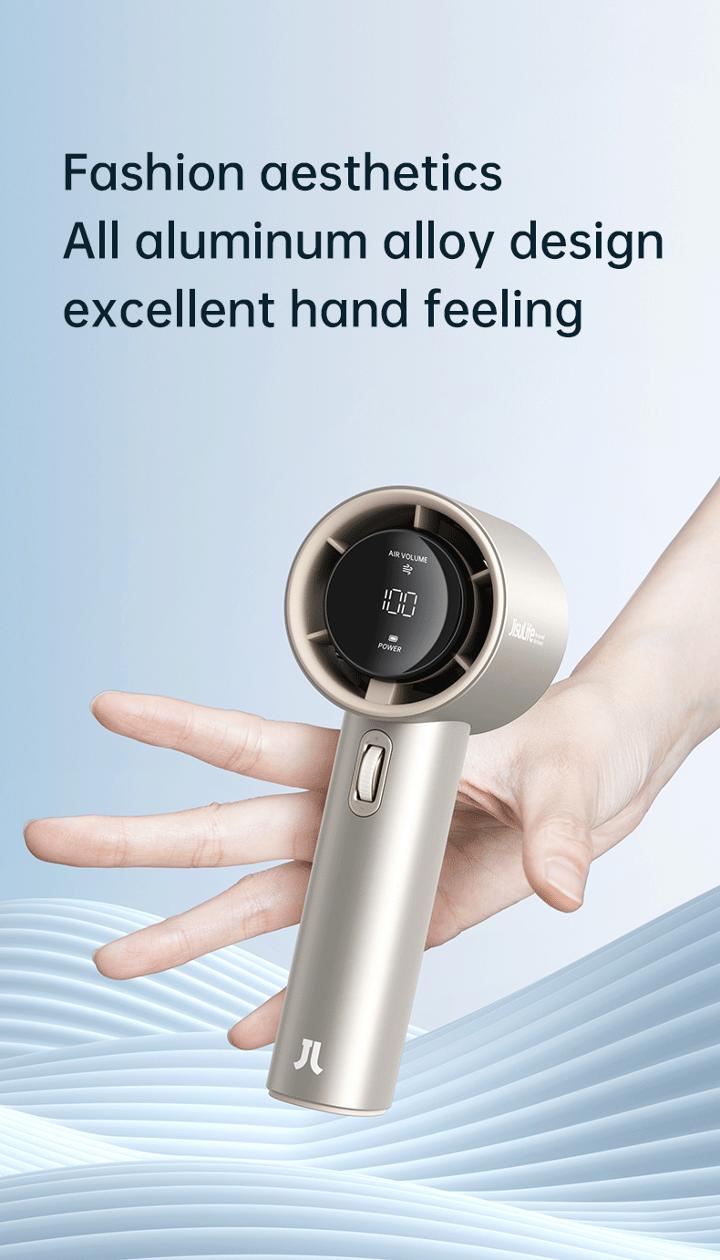 JISULIFEβ’ Mini Portable Fan β 100 Wind Speeds, LED Display & 5000mAh Power for Ultimate Outdoor Cooling for USA