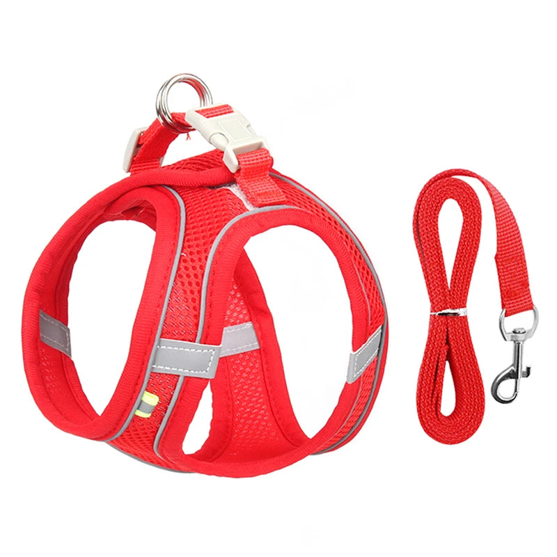 Dog Harness Leash Set for Small Dogs Adjustable Puppy Cat Harness Vest