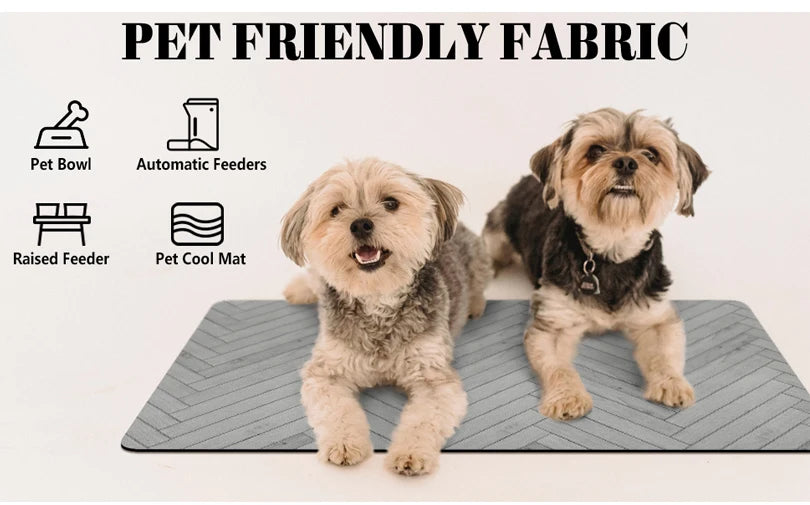 Pet Feeding Pet Placemat for Food and Water Bowl with Waterproof Rubber Backing