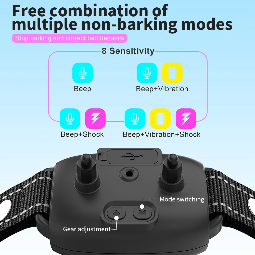 Automatic Dogs Training Collar Ultrasonic Pet Dog Anti Barking Stop Barking