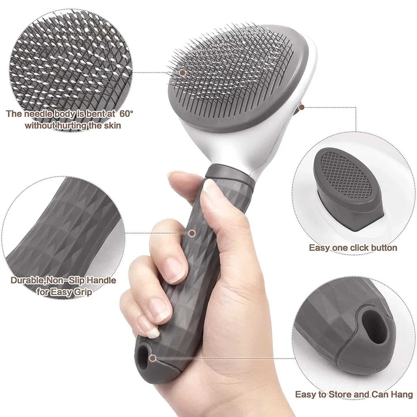 Pet Dog Brush Cat Comb Self Cleaning Pet Hair Remover Brush For Dogs Cats
