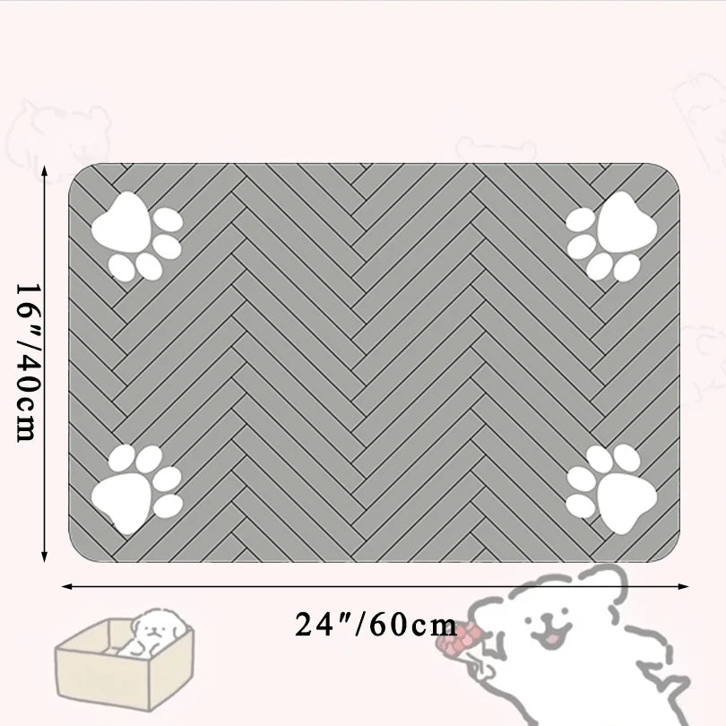 Pet Feeding Pet Placemat for Food and Water Bowl with Waterproof Rubber Backing