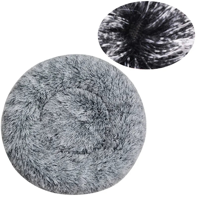 40-90cm Round Pet Bed for Large Dog Bed Super Soft Cat Bed Long Plush Dog House