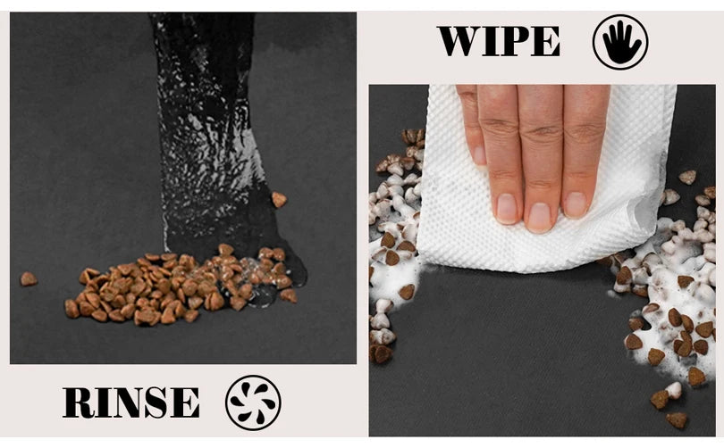 Pet Feeding Pet Placemat for Food and Water Bowl with Waterproof Rubber Backing
