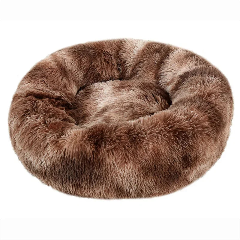 40-90cm Round Pet Bed for Large Dog Bed Super Soft Cat Bed Long Plush Dog House