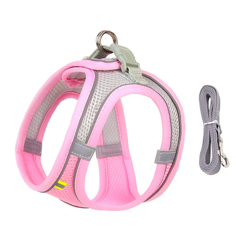 Dog Harness Leash Set for Small Dogs Adjustable Puppy Cat Harness Vest