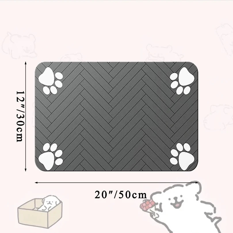 Pet Feeding Pet Placemat for Food and Water Bowl with Waterproof Rubber Backing