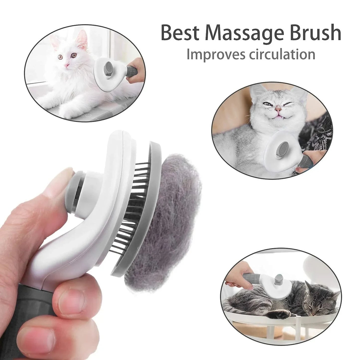Pet Dog Brush Cat Comb Self Cleaning Pet Hair Remover Brush For Dogs Cats