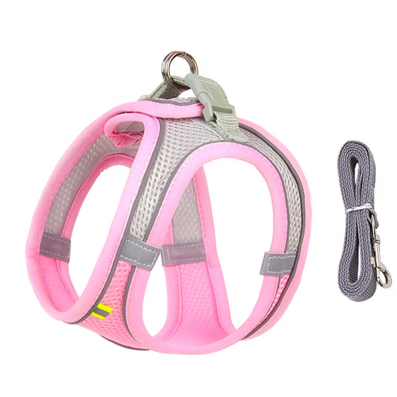 Dog Harness Leash Set for Small Dogs Adjustable Puppy Cat Harness Vest