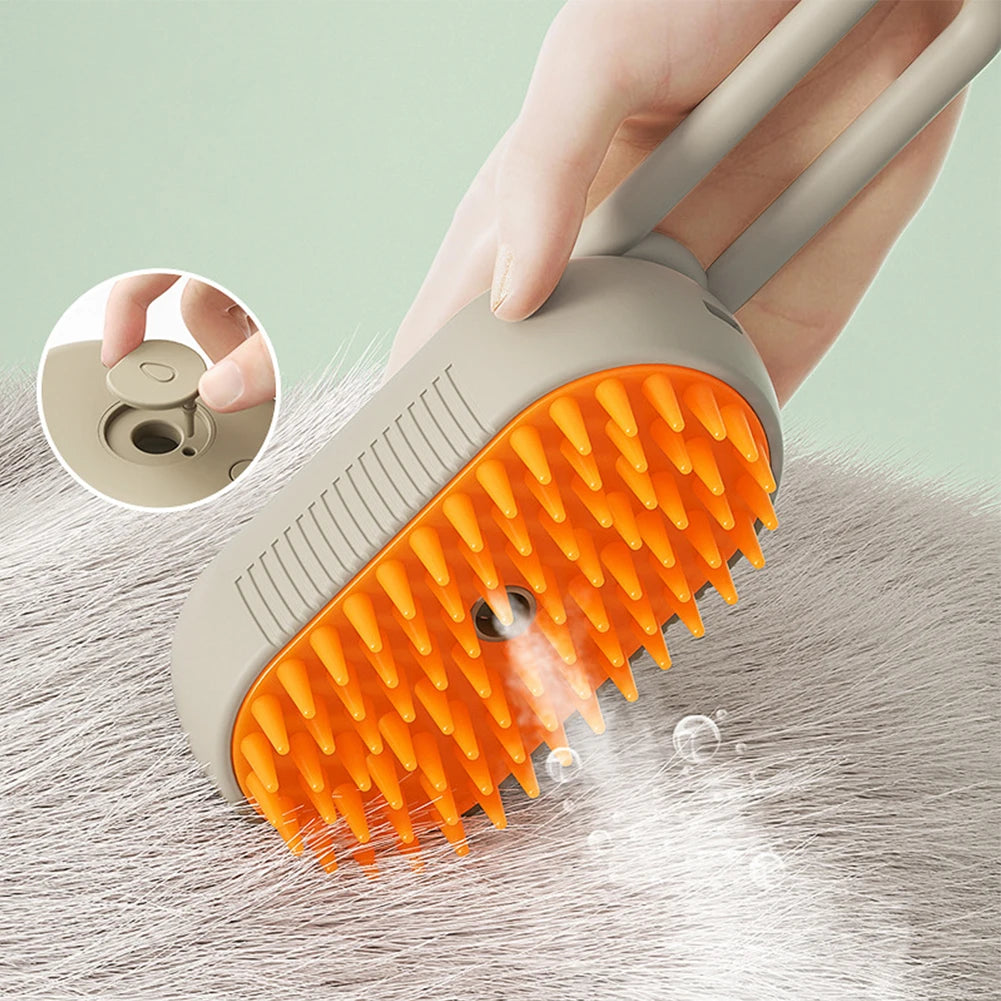 Cat & Dog Steamy Brush 3 in 1 Electric Spray Rechargeable Massage Comb