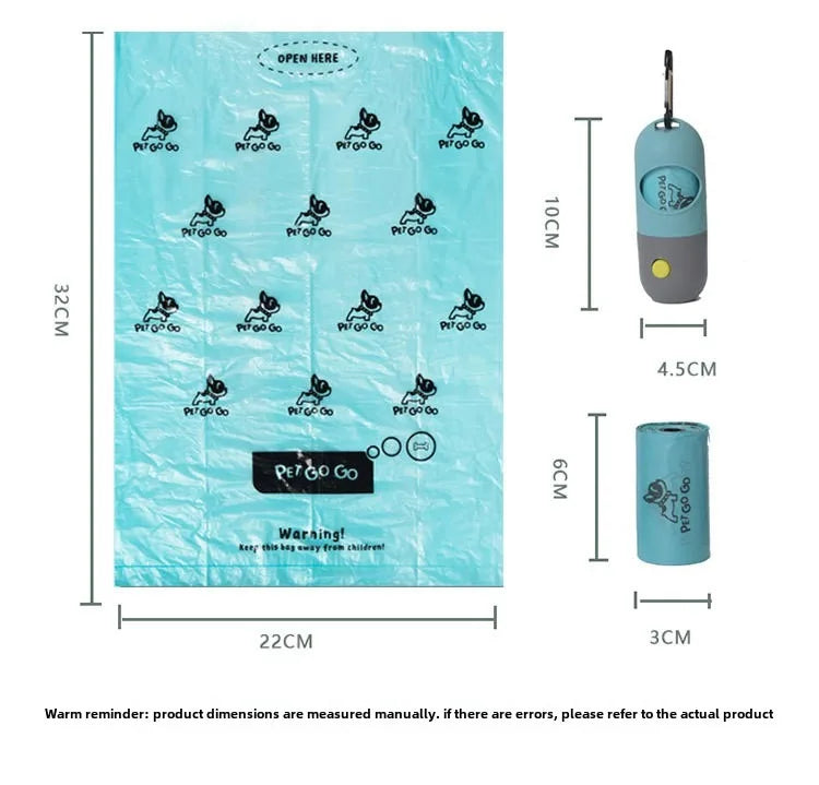 Pet Dog Poop Bag Dispenser with Hanging Hook Portable Travel Garbage Bags