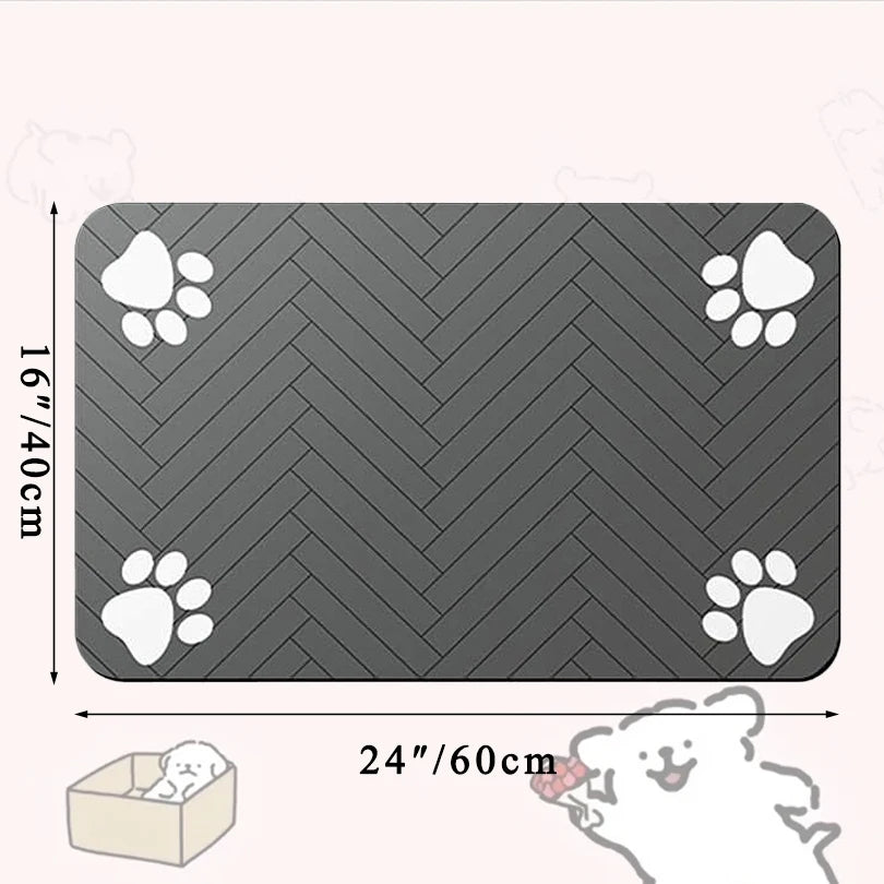 Pet Feeding Pet Placemat for Food and Water Bowl with Waterproof Rubber Backing