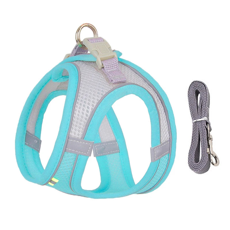 Dog Harness Leash Set for Small Dogs Adjustable Puppy Cat Harness Vest