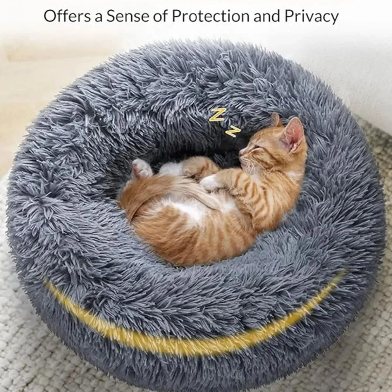 40-90cm Round Pet Bed for Large Dog Bed Super Soft Cat Bed Long Plush Dog House
