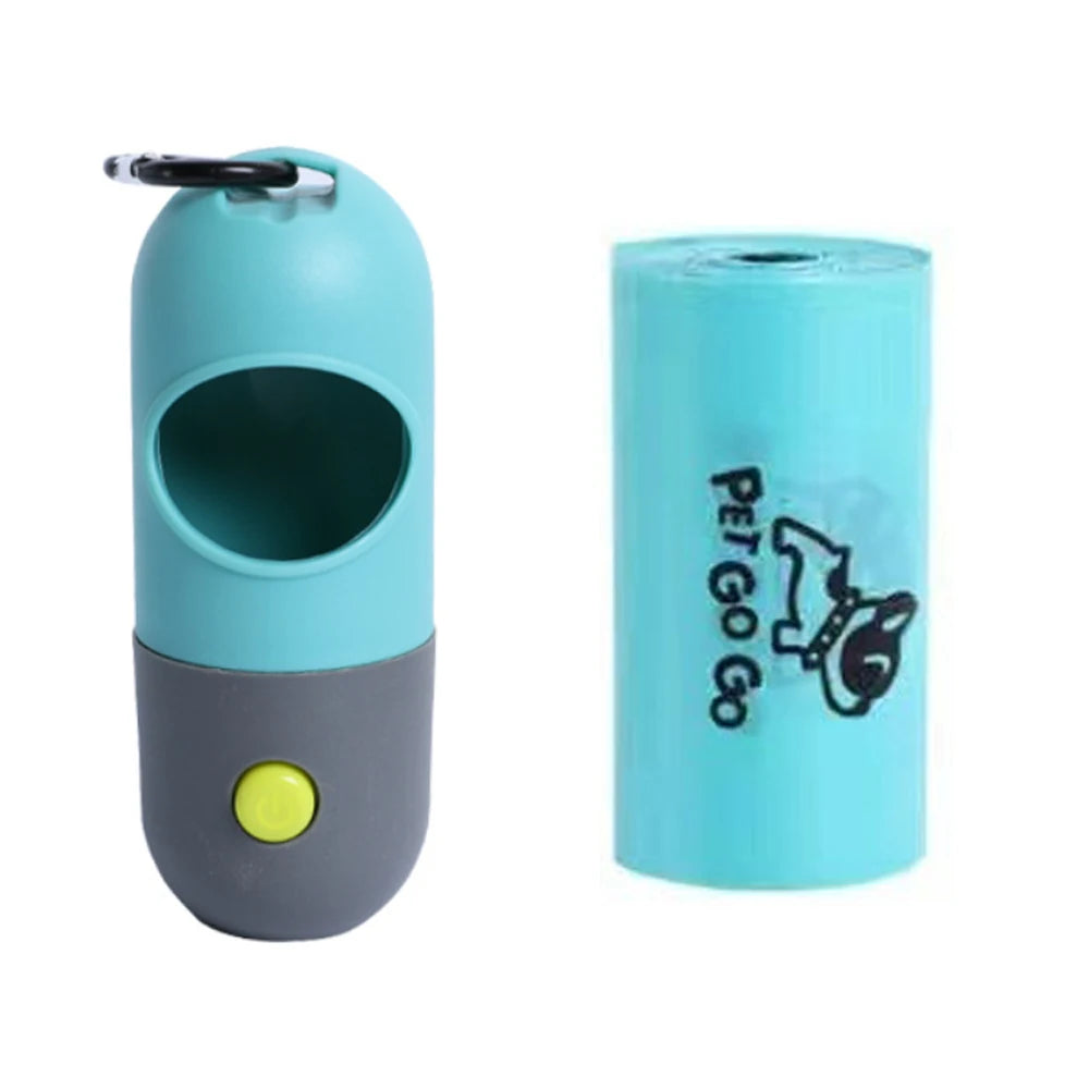 Pet Dog Poop Bag Dispenser with Hanging Hook Portable Travel Garbage Bags