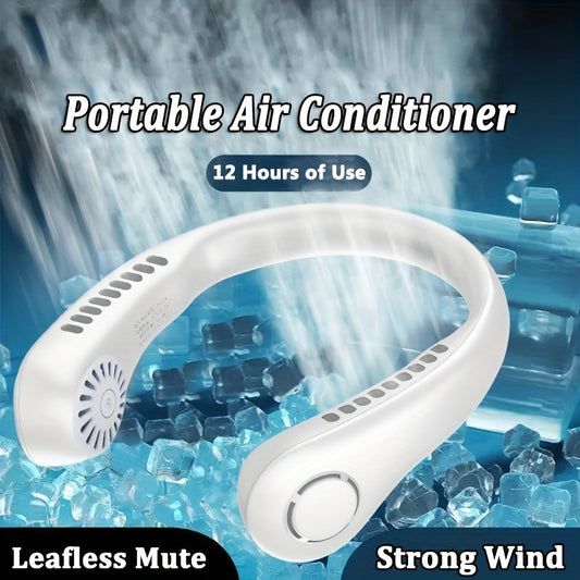 Rechargeable Portable Neck Fan - Bladeless Personal Fan For Outdoor Sports