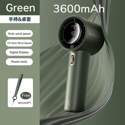 JISULIFE™ Mini Portable Fan – 100 Wind Speeds, LED Display & 5000mAh Power for Ultimate Outdoor Cooling for USA