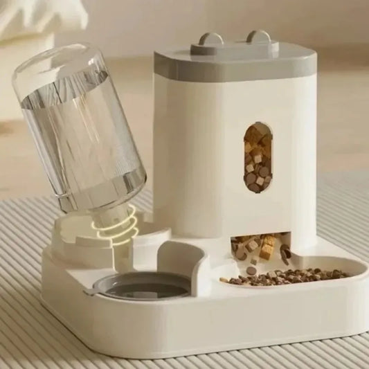 Automatic Feeder Pet Food Storage Dispenser Container With Water Fountain