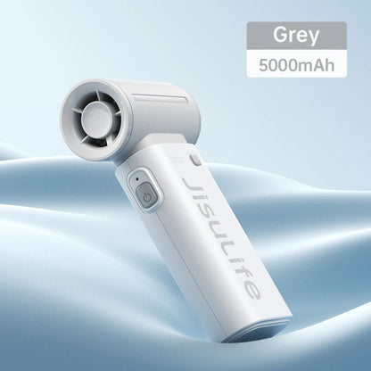 JISULIFE Jet Fan – Your Pocket-Sized Cooling Beast with LED Screen,5 Speeds & 5000mAh