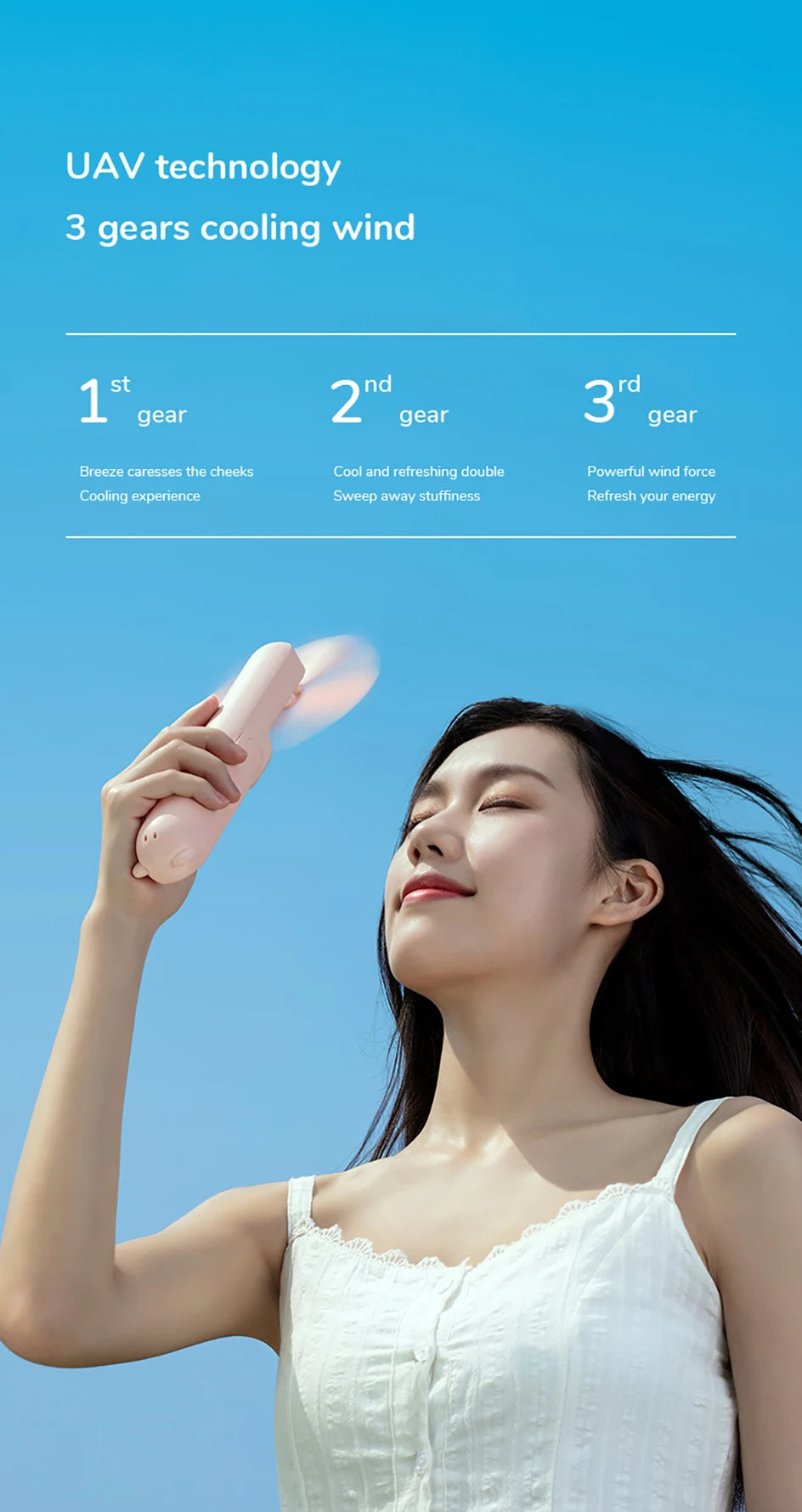 JISULIFE Portable Fan Mini Handheld Fan USB 4500mAh,Small 3 in1 Pocket Fan with Power Bank Flashlight Feature