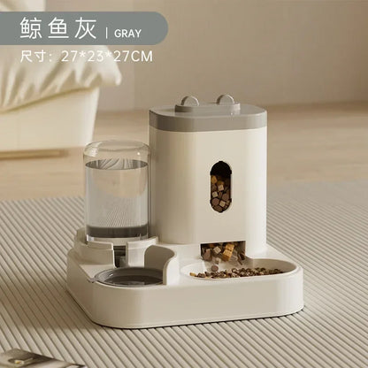 Automatic Feeder Pet Food Storage Dispenser Container With Water Fountain