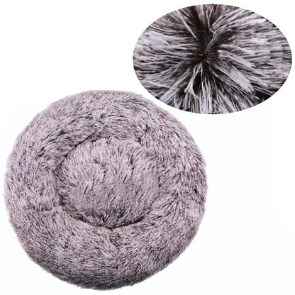 40-90cm Round Pet Bed for Large Dog Bed Super Soft Cat Bed Long Plush Dog House