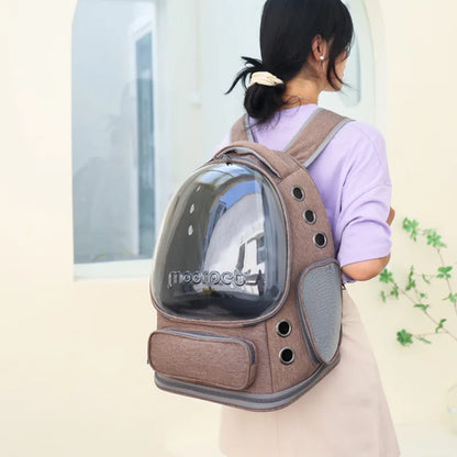 Transparent Folding Pet Carrier Backpack Travel Tote Cat Carrier Bag Outdoor
