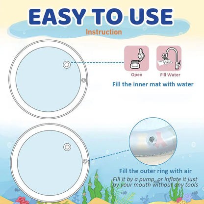 Summer Cooling Pet Water Bed Cushion Water Sensory Inflatable Play Mat