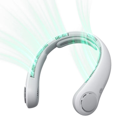 JISULIFE Portable Neck Fan,5000mAh Battery, Necksupport, 5 Speeds Gears Adjustment