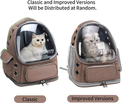 Transparent Folding Pet Carrier Backpack Travel Tote Cat Carrier Bag Outdoor
