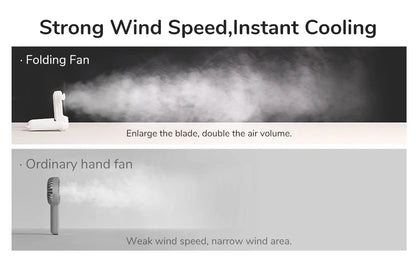 JISULIFE Portable Fan Mini Handheld Fan USB 4500mAh,Small 3 in1 Pocket Fan with Power Bank Flashlight Feature