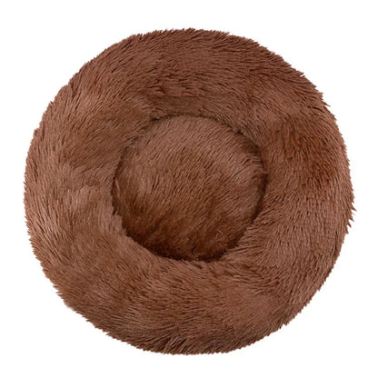 40-90cm Round Pet Bed for Large Dog Bed Super Soft Cat Bed Long Plush Dog House