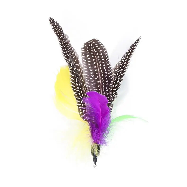 11pcs Replacement Cat Feather Toy Set Feather Replacement Head Retractable Cat Stick