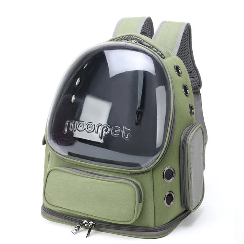 Transparent Folding Pet Carrier Backpack Travel Tote Cat Carrier Bag Outdoor