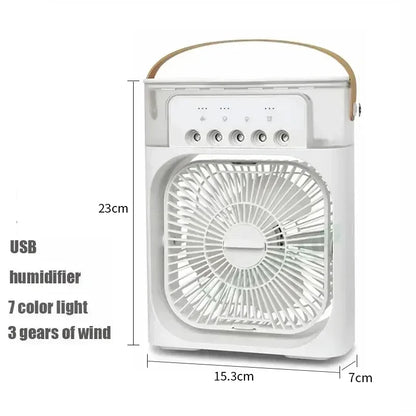 New 3 In 1 Fan AIr Conditioner Household Air Cooler LED Night Light Portable Humidifier Air Adjustment Fan Office Home Fan