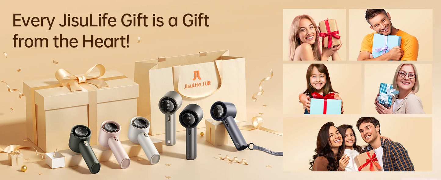 JISULIFE™ Mini Portable Fan – 100 Wind Speeds, LED Display & 5000mAh Power for Ultimate Outdoor Cooling for USA