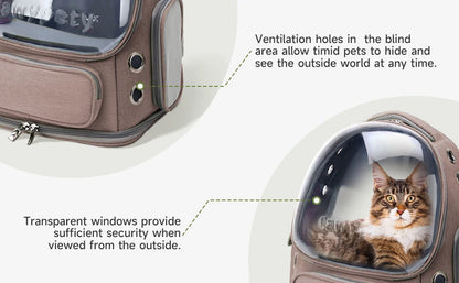 Transparent Folding Pet Carrier Backpack Travel Tote Cat Carrier Bag Outdoor