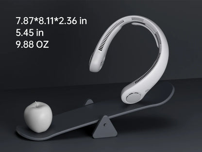 JISULIFE Portable Neck Fan,5000mAh Battery, Necksupport, 5 Speeds Gears Adjustment